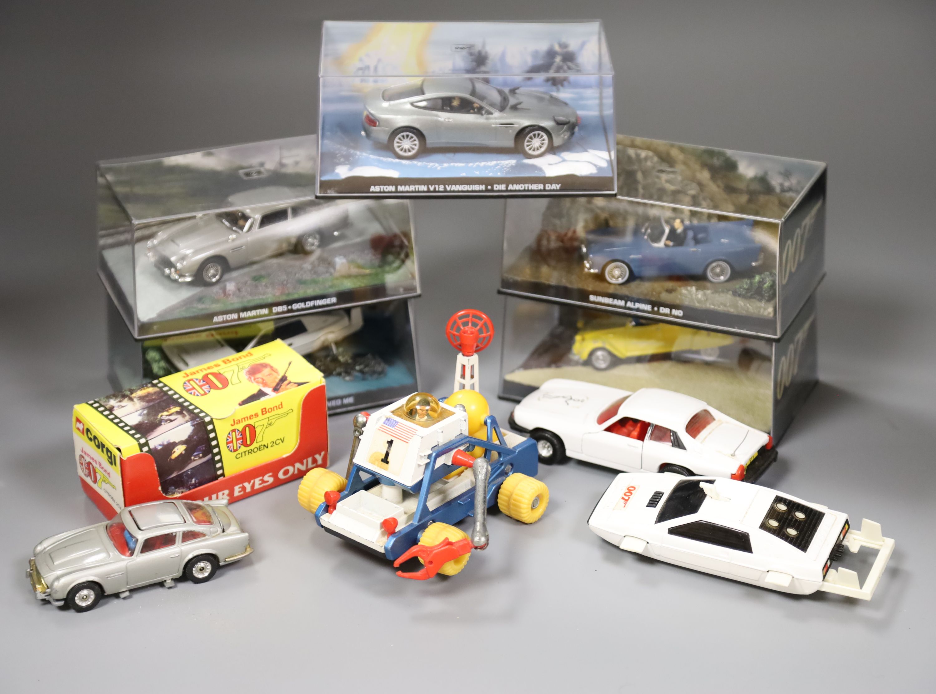 A quantity of James Bond diecast including boxed Corgi Citroen 2CV